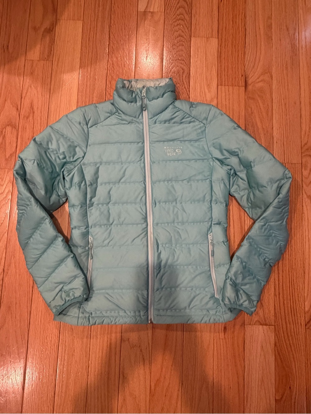 Mountain Hardwear Women's Light Aqua Quilted Packable Puffer Jacket